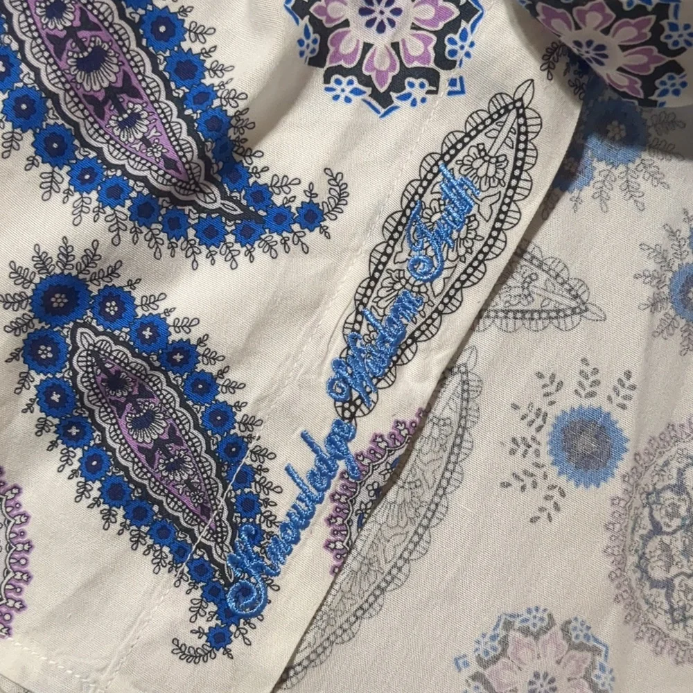 Robert Graham Amoeba Paisley Gothic Geometric Patterned Men's Shirt Size M - Picture 11 of 13